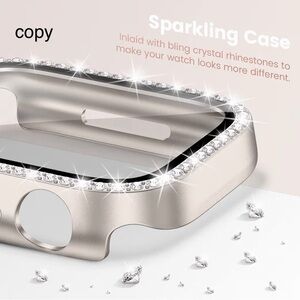 Luxury Bling Protective Case for Smartwatch - Rose Gold and Silver